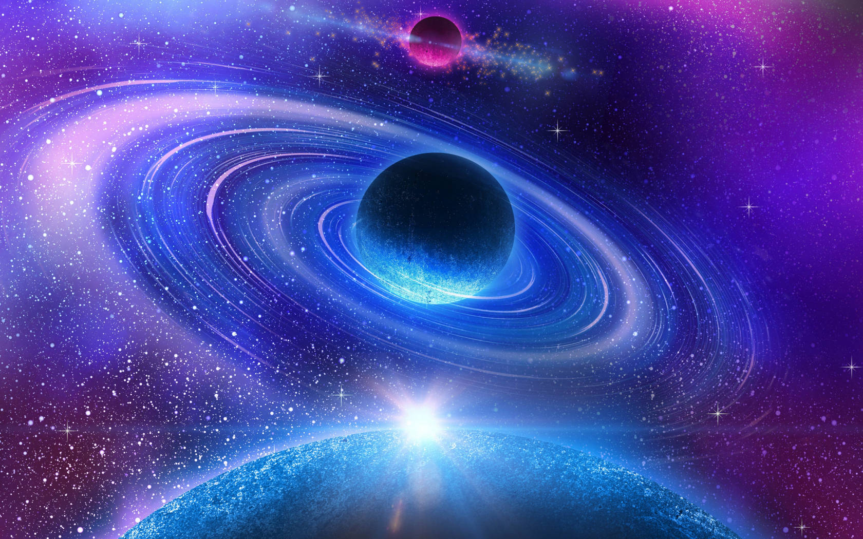 Mystical Purple Universe Background