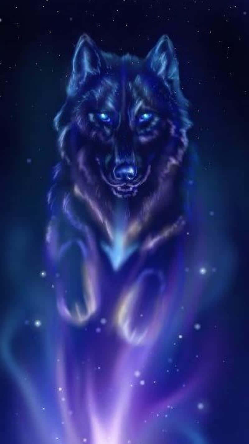 Mystical Spirit Wolf Art Background