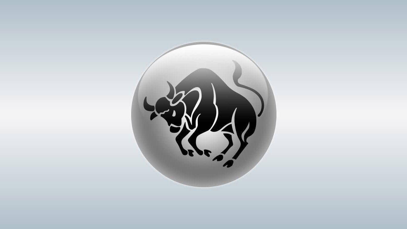 Mystical Taurus Zodiac Sphere Background