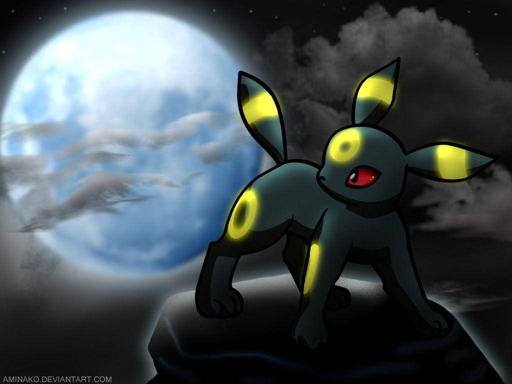 Mystical Umbreon Under A Full Moon