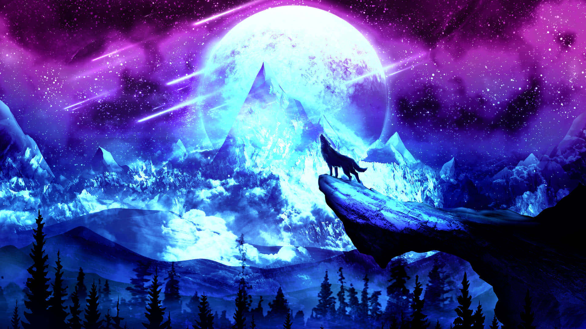 Mystical_ Wolf_ Under_ Cosmic_ Sky Background