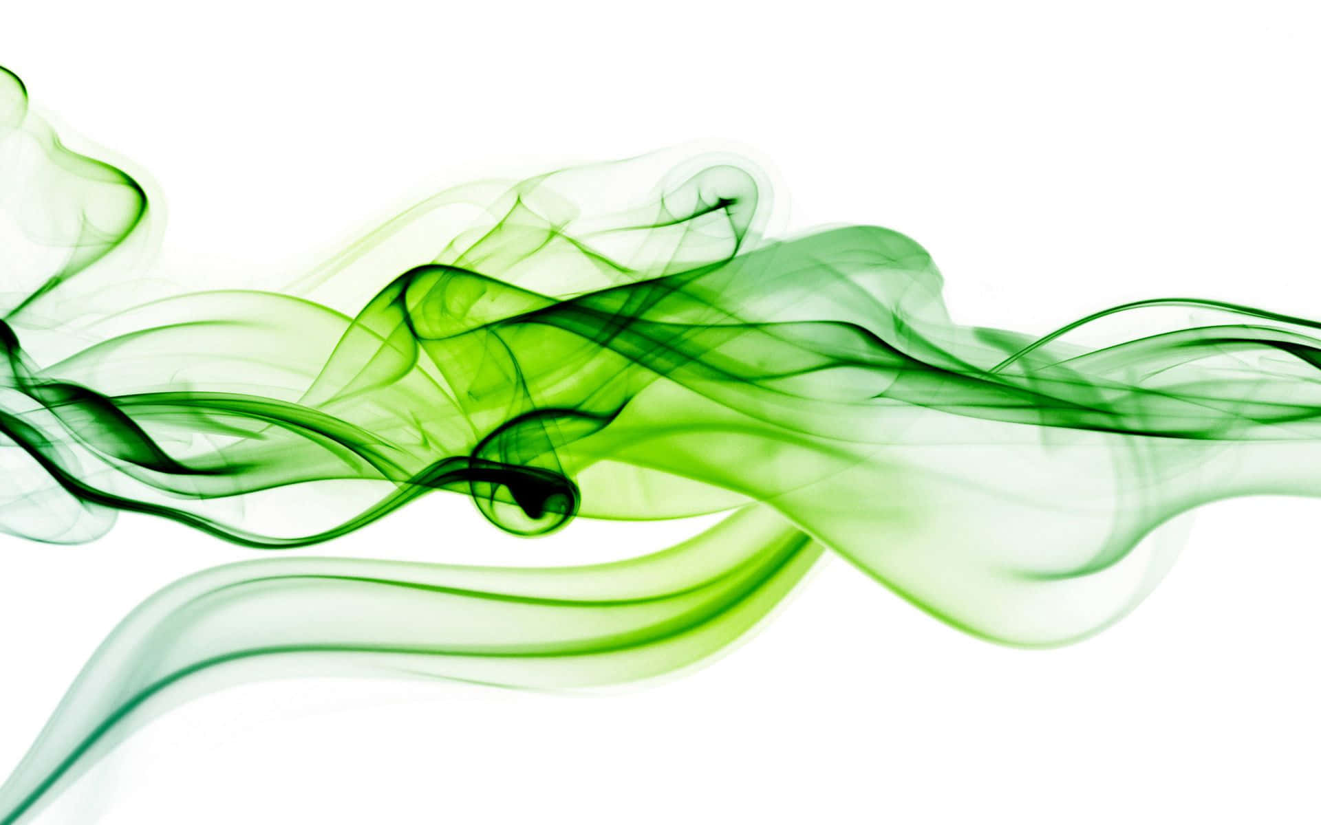 Mystifying Green And Black Smoke Background