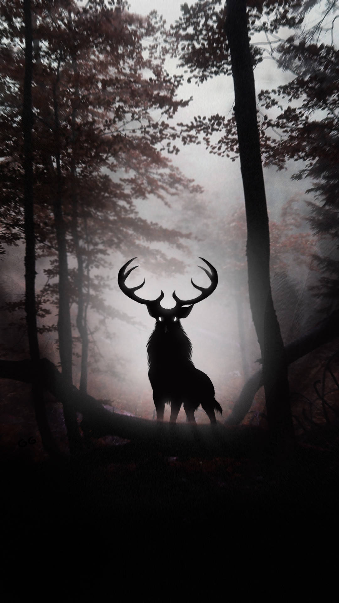 Mythical Deer King In Enchanted Forest Iphone Background
