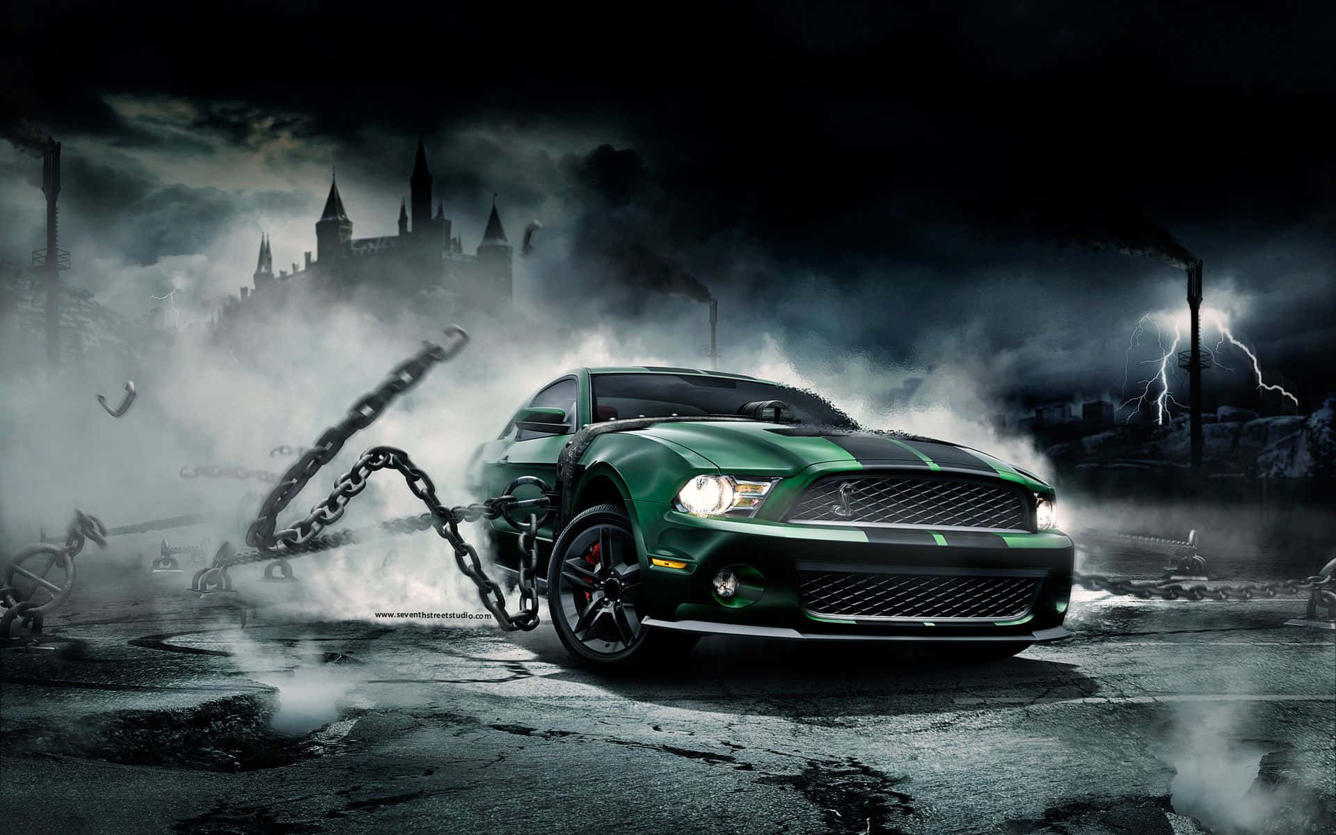 N F S World Green Mustangin Dark Fantasy Setting Background