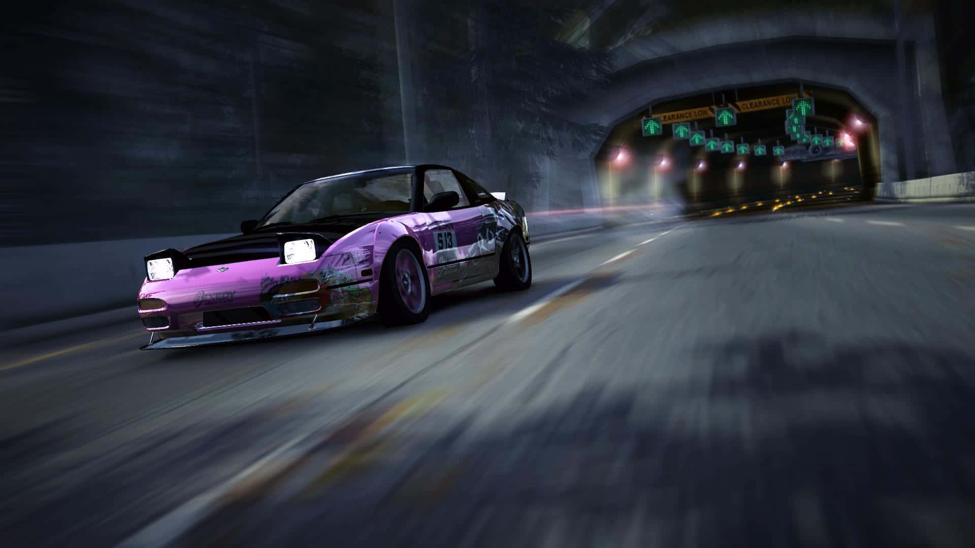 N F S World Speeding Sports Car Tunnel Background