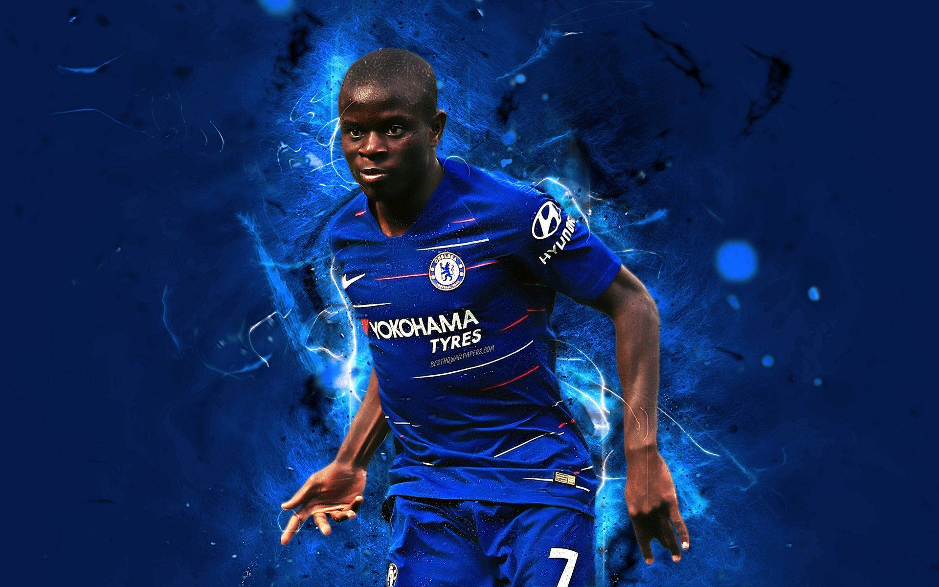 N'golo Kante Blue Aesthetic Fan Art