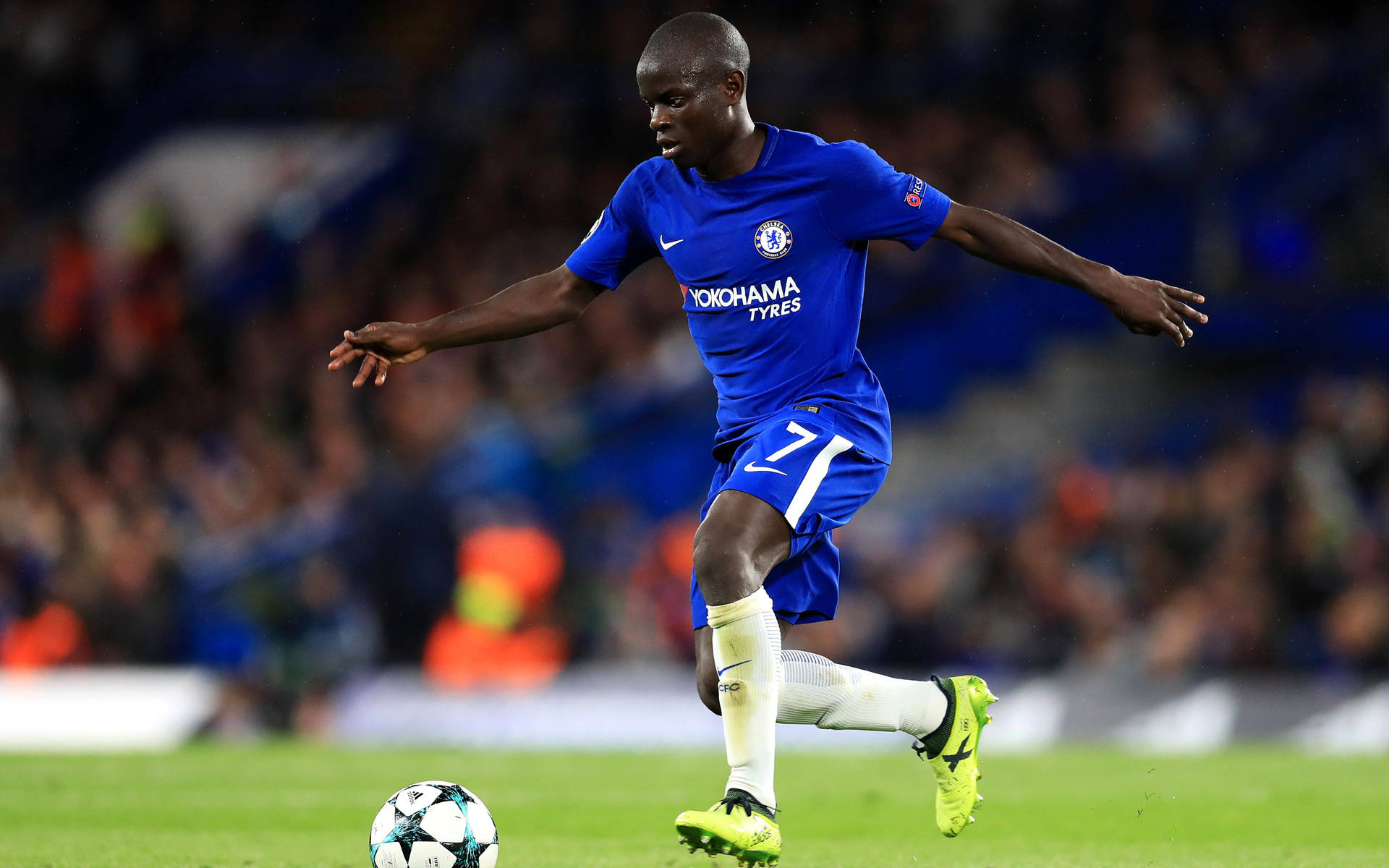 N'golo Kante During Game Full Body Background