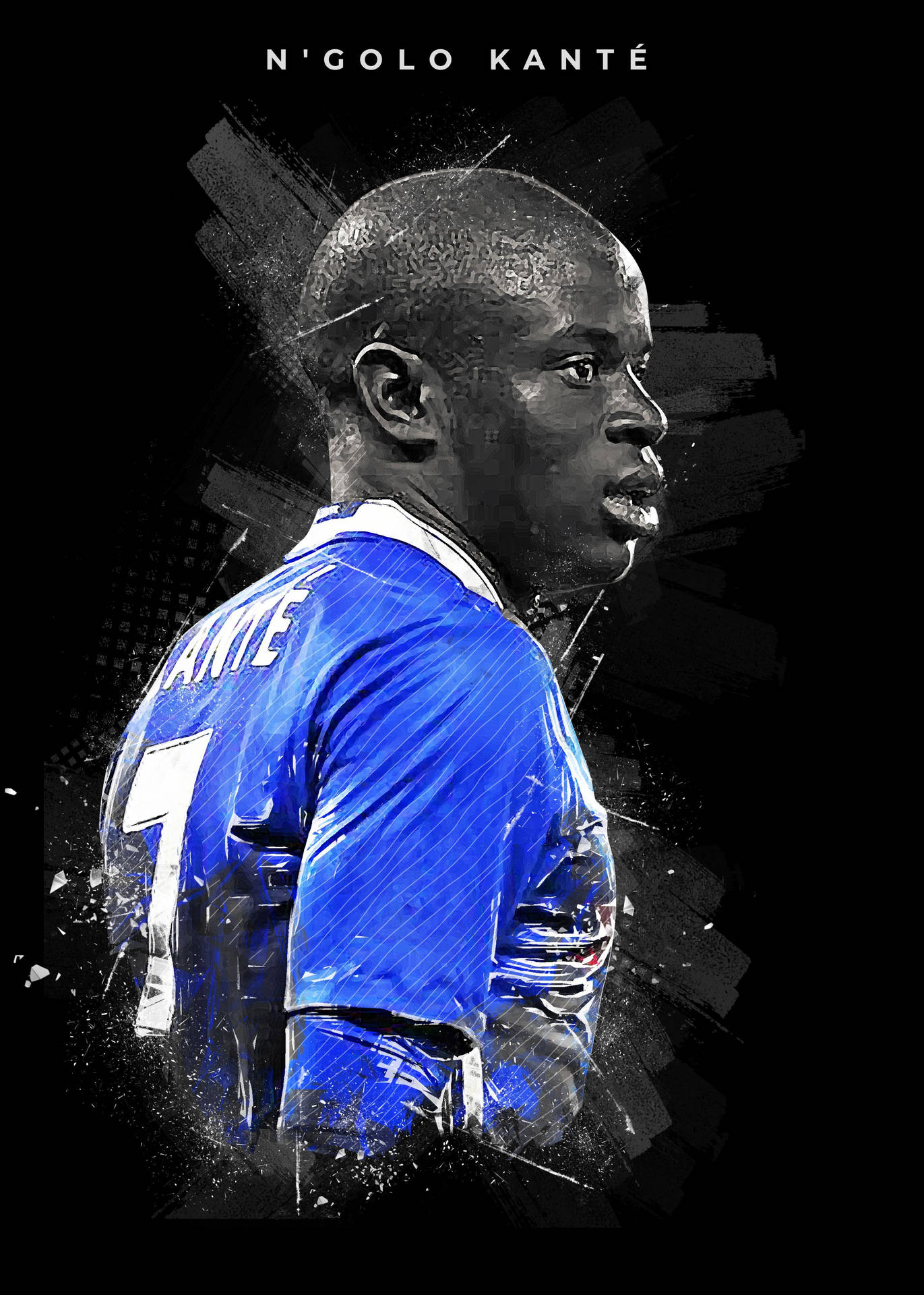 N'golo Kante Side View Fan Art