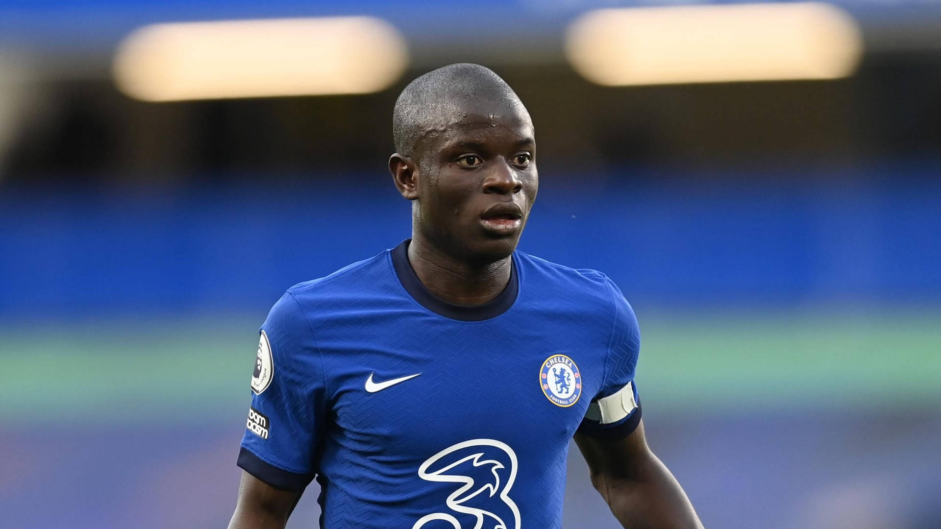 N'golo Kante Wearing Chelsea Jersey Background