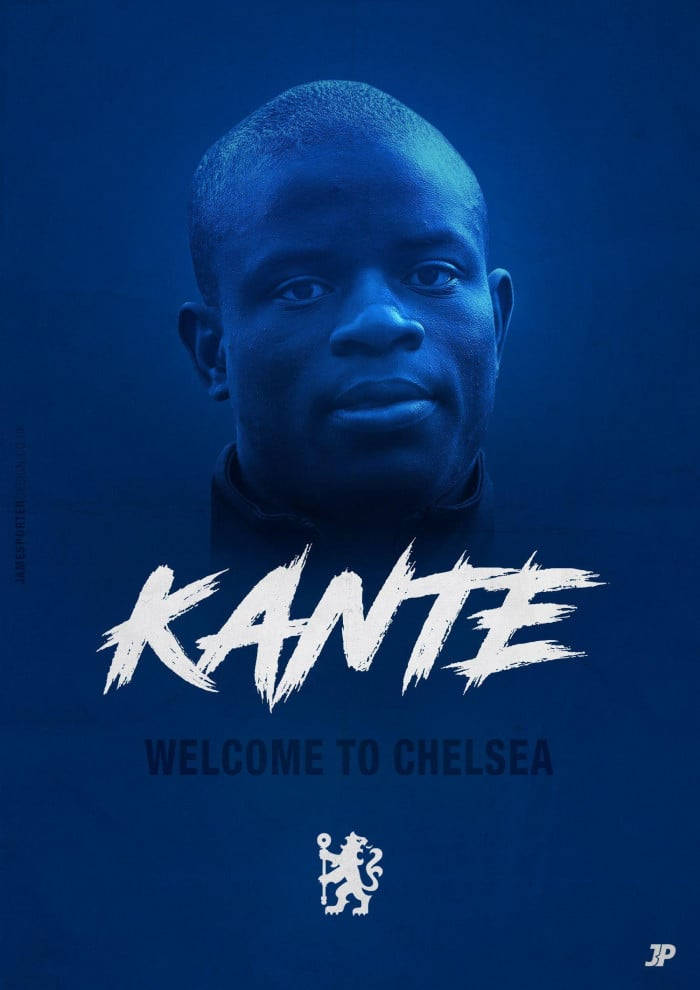 N'golo Kante Welcome To Chelsea Poster Background