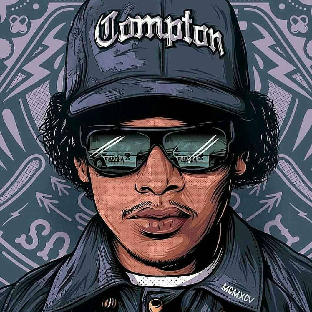 N.w.a. Eazy-e Gangsta Rapper Fan Art Background