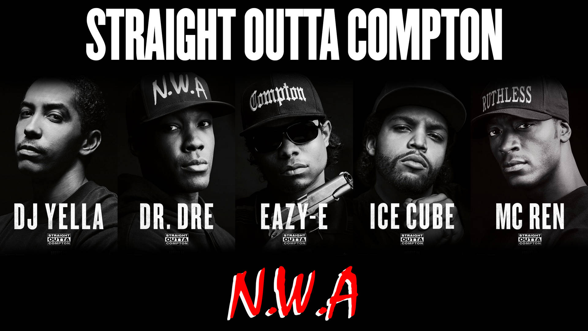 N.w.a. Group Members Poster Background