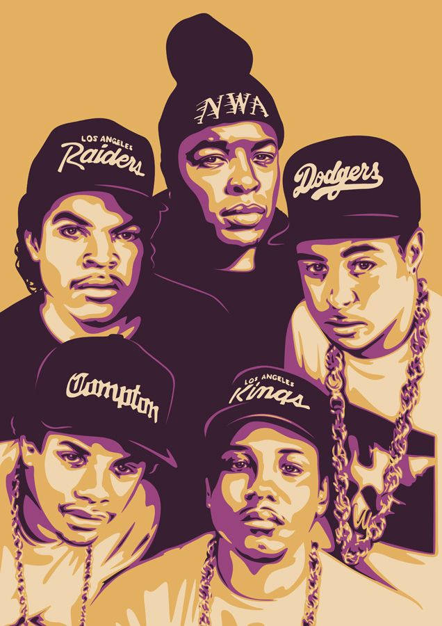 N.w.a. Hip Hop Rap Artists Vector Art