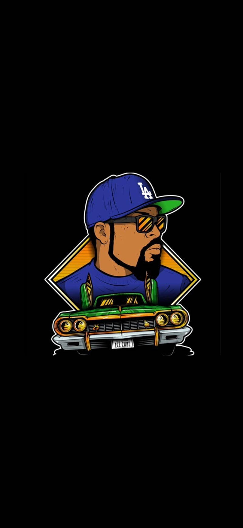 N.w.a. Ice Cube Hip Hop Artist Cartoon Art