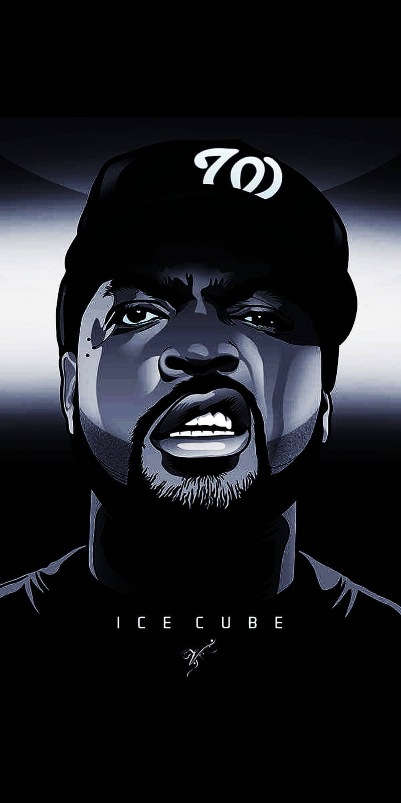 N.w.a. Rapper Ice Cube Vector Art Background