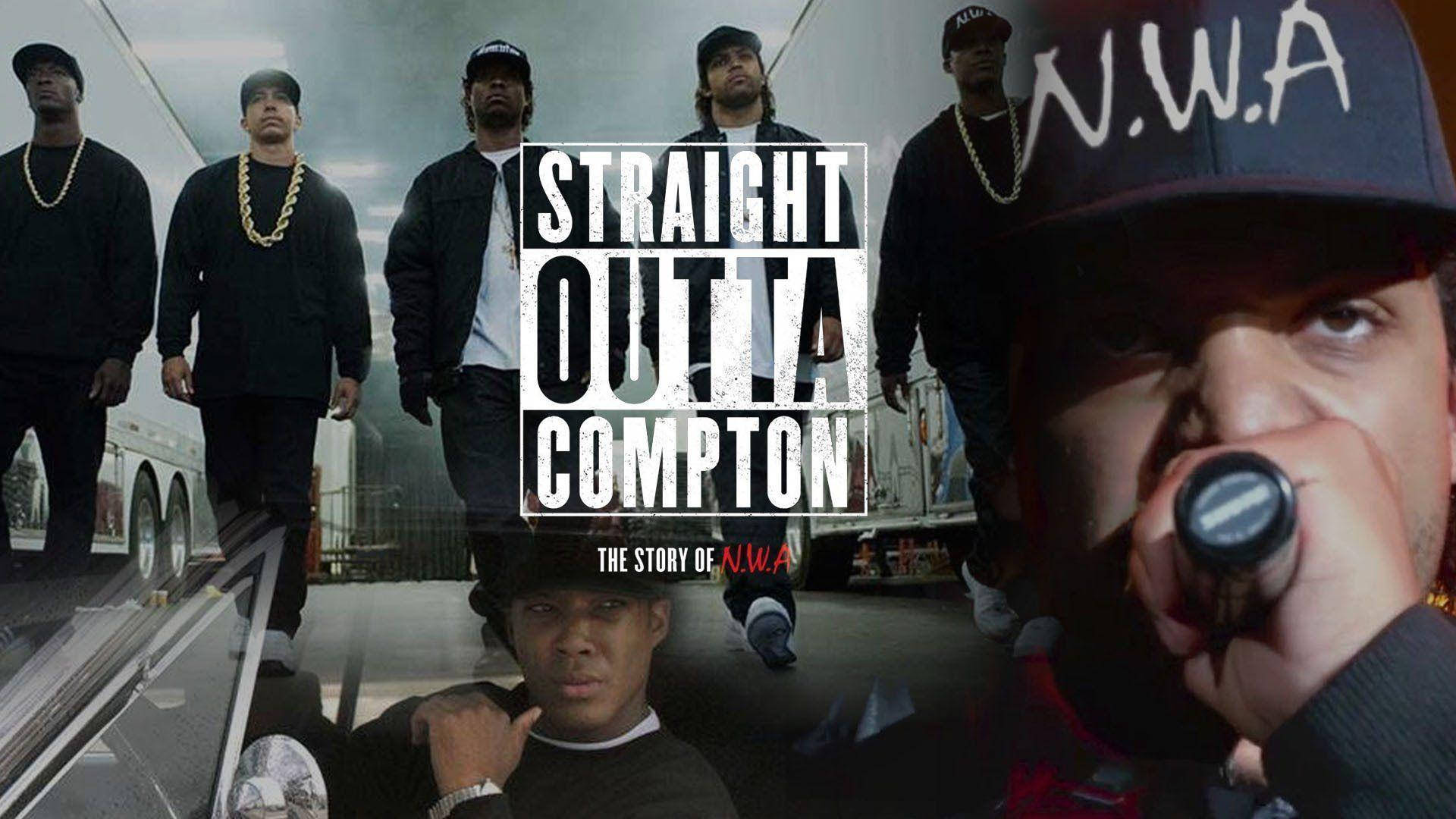 N.w.a. Straight Outta Compton Mix Poster Art Background