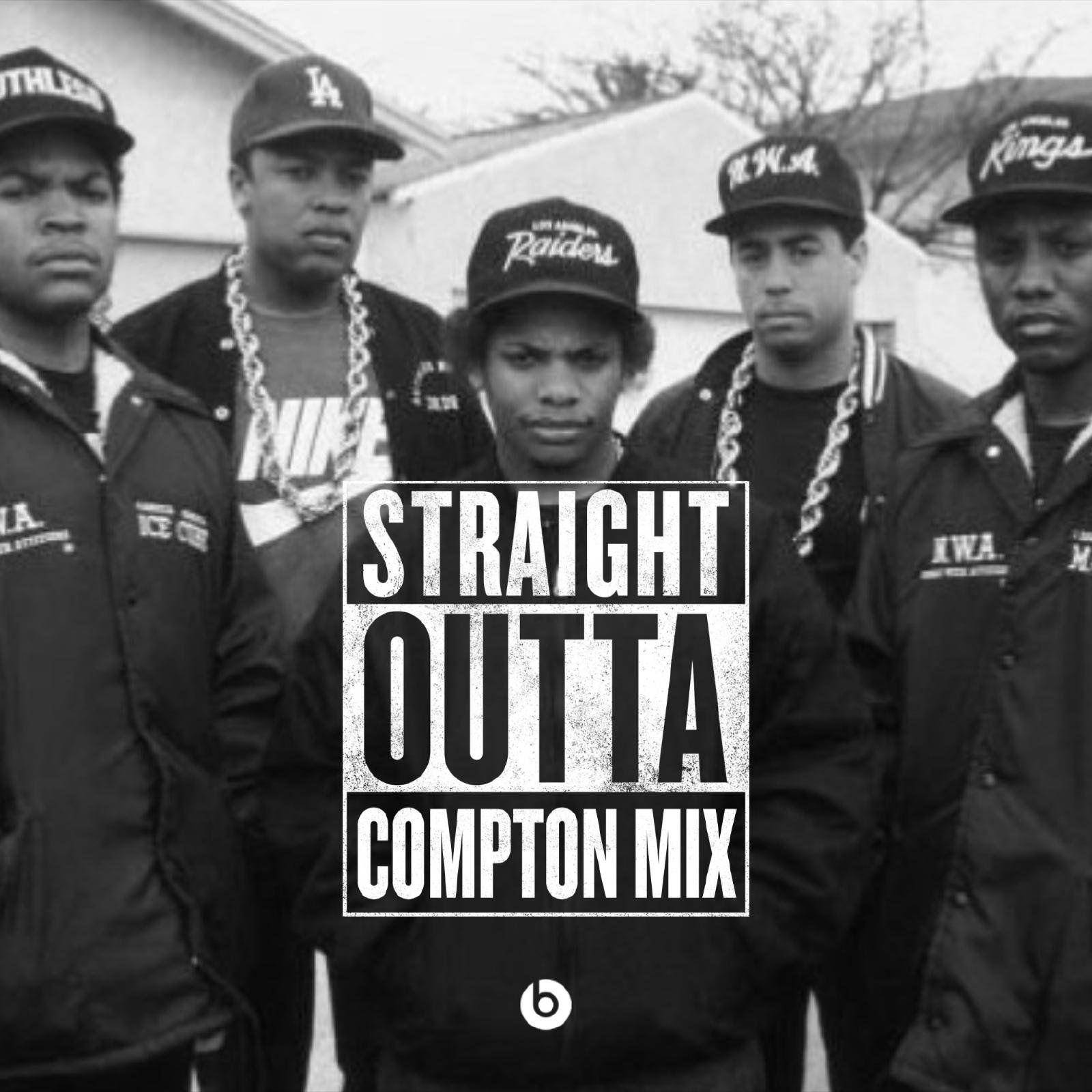 N.w.a. Straight Outta Compton Mix Poster Background