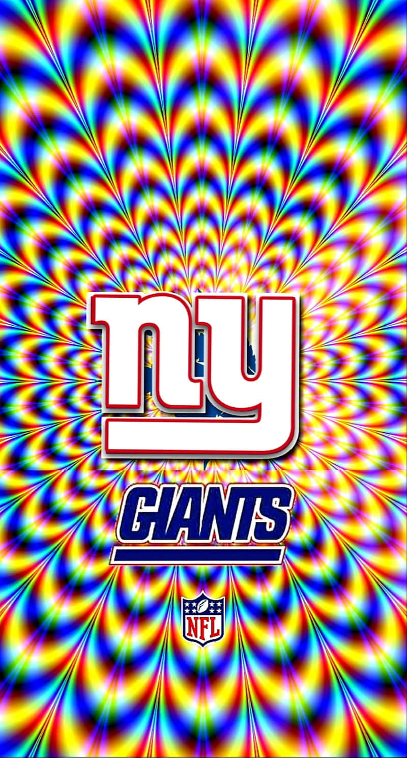 N Y Giants Psychedelic Background Logo