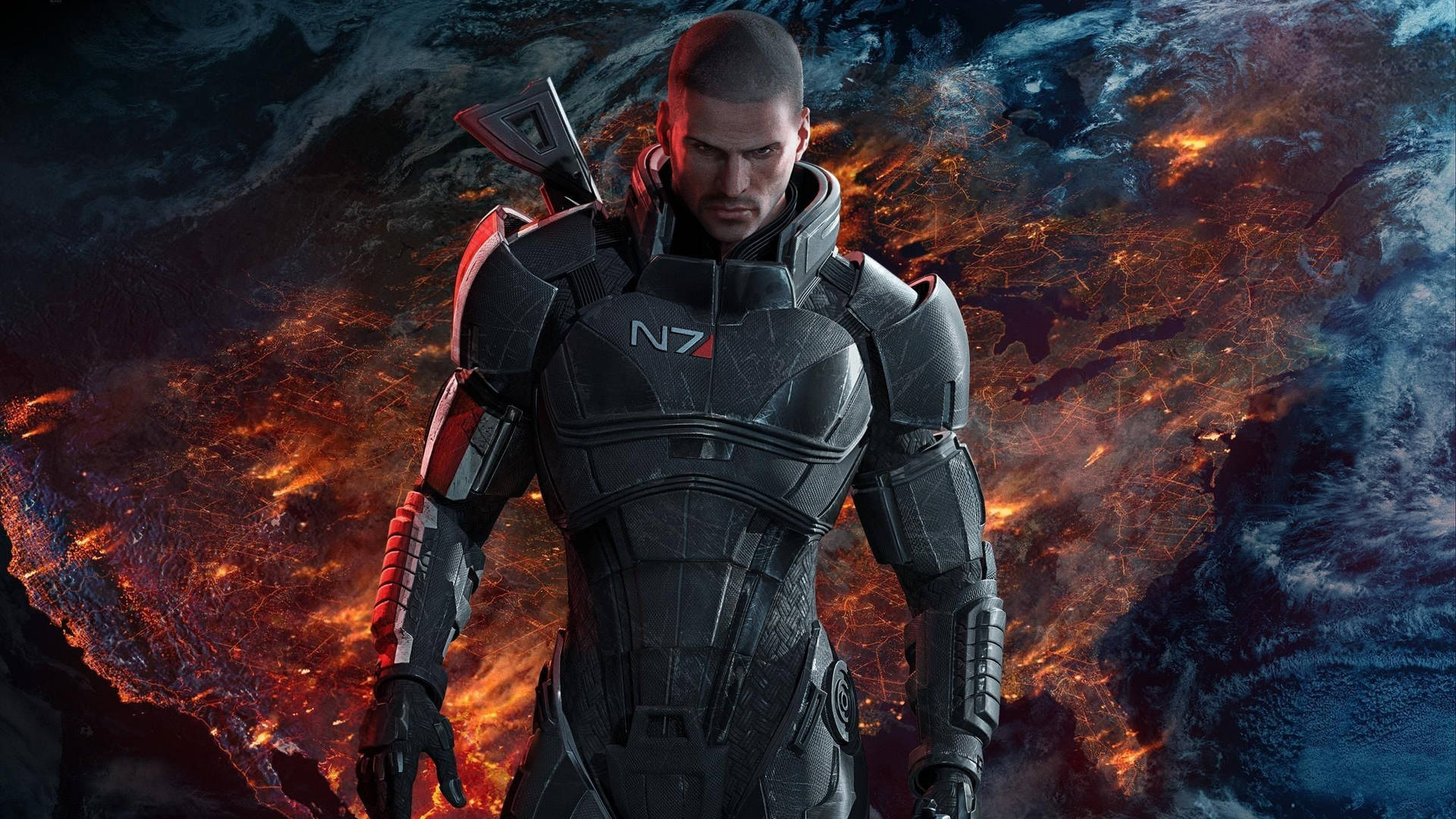 N7 Commander Shepard Mass Effect 3 Background
