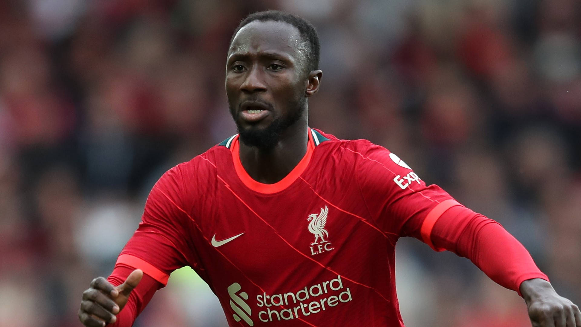 Naby Keita Running Closeup Background