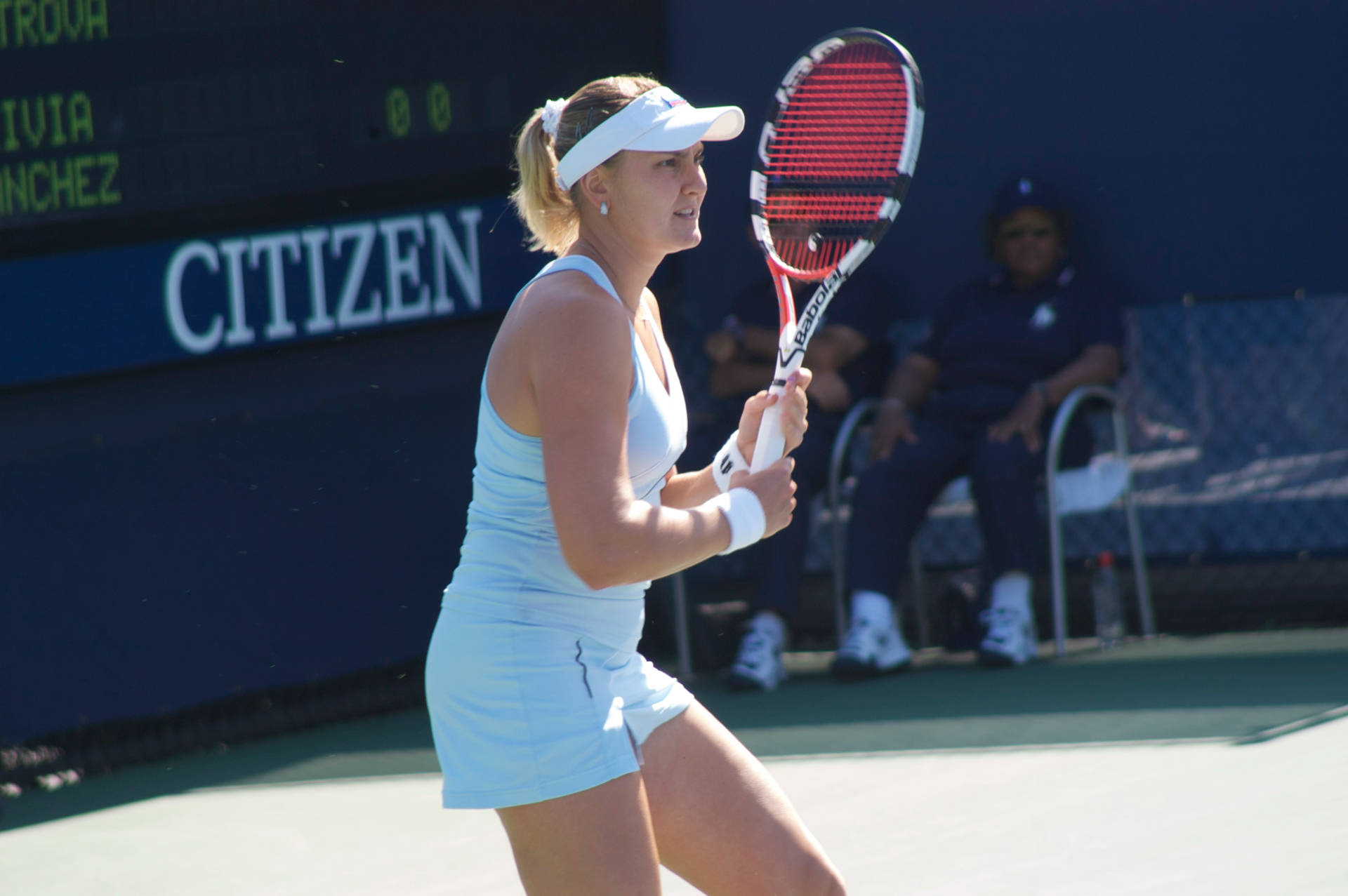 Nadia Petrova Focused On The Match Background