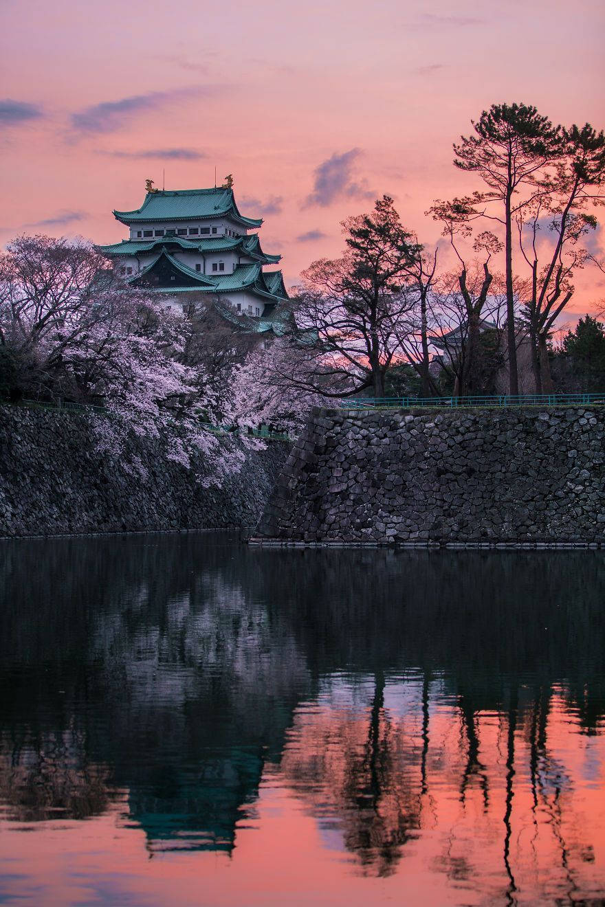 Nagoya Castle During Sunset