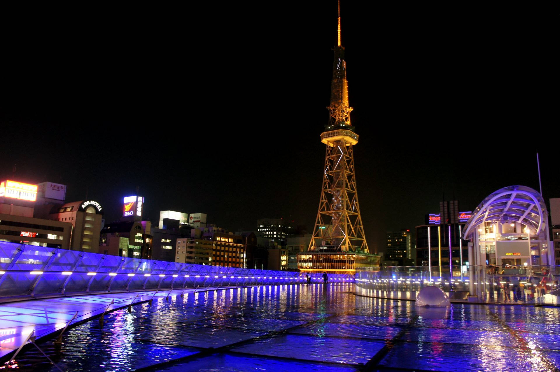 Nagoya Sakae District At Night