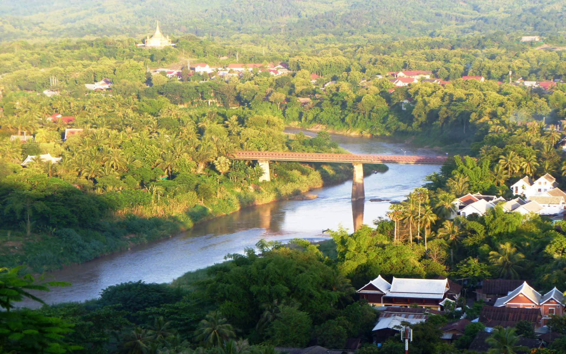 Nam Khan River In Vientiane