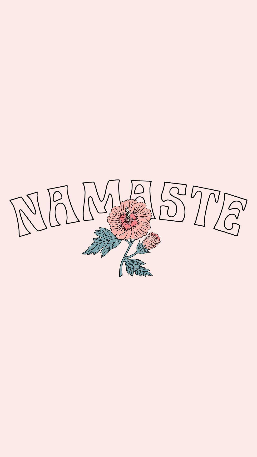 Namaste Spiritual Aesthetic With Flower