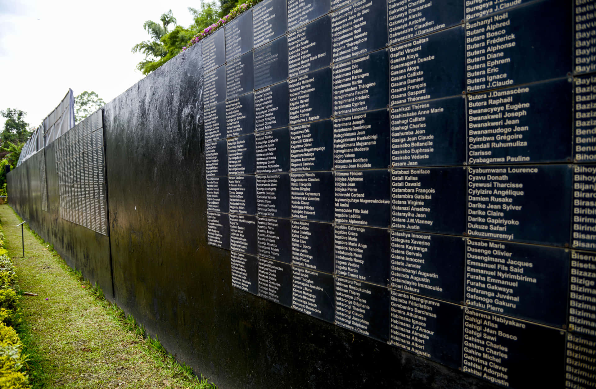Names Of Victims At Kigali Genocide Memorial Background