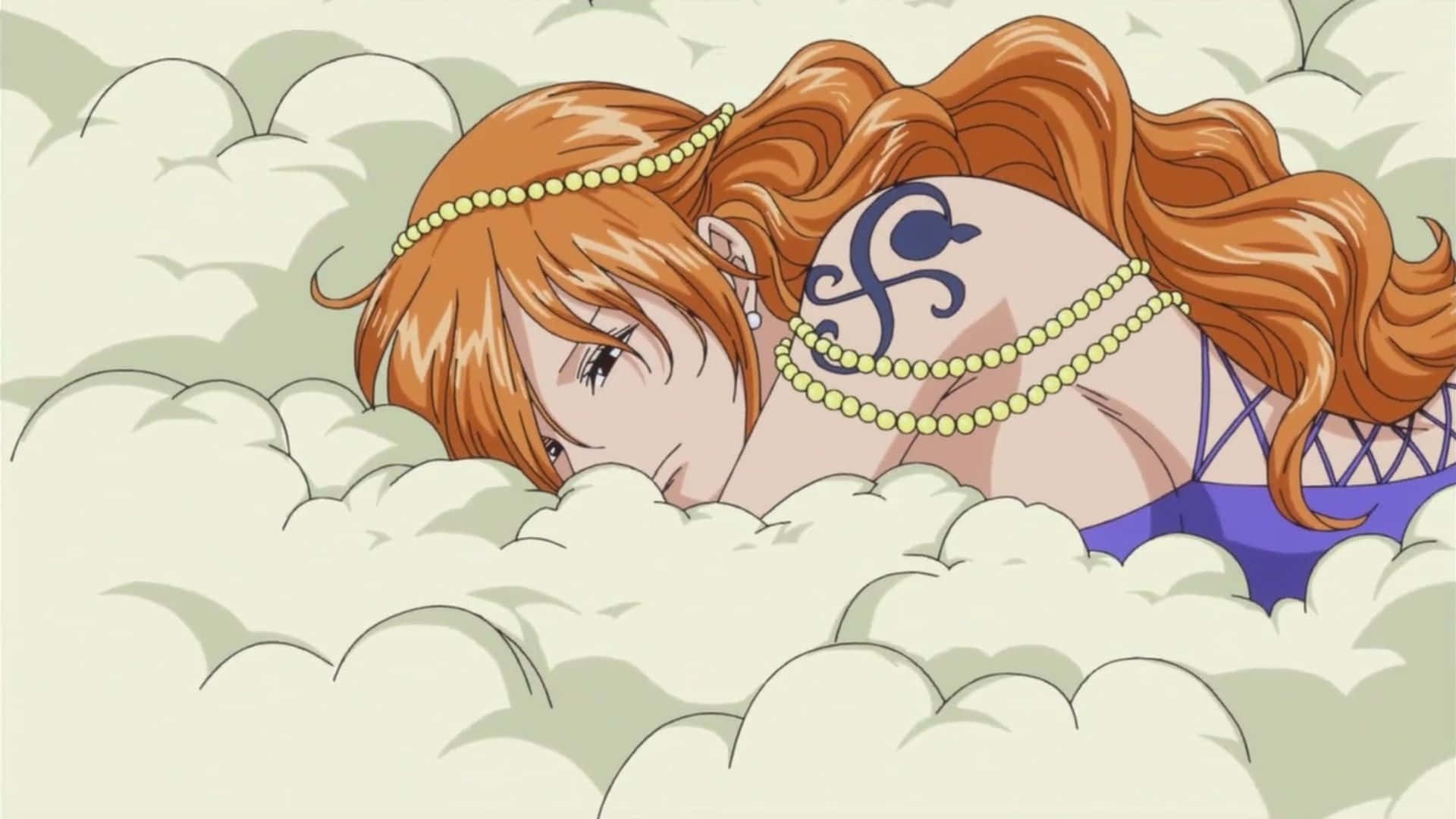 Nami One Piece Sleeping In Yomo's Wool