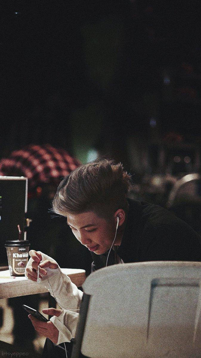 Namjoon In A Coffee Shop Background