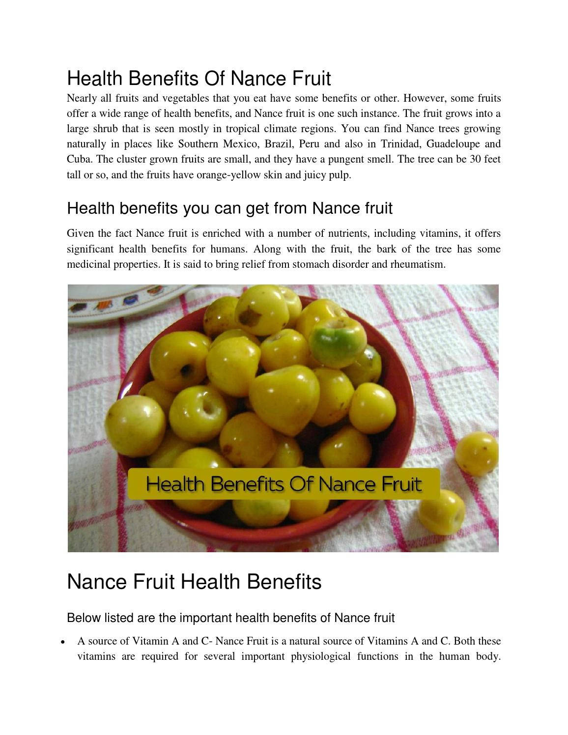 Nance Fruit Health Benefits Background