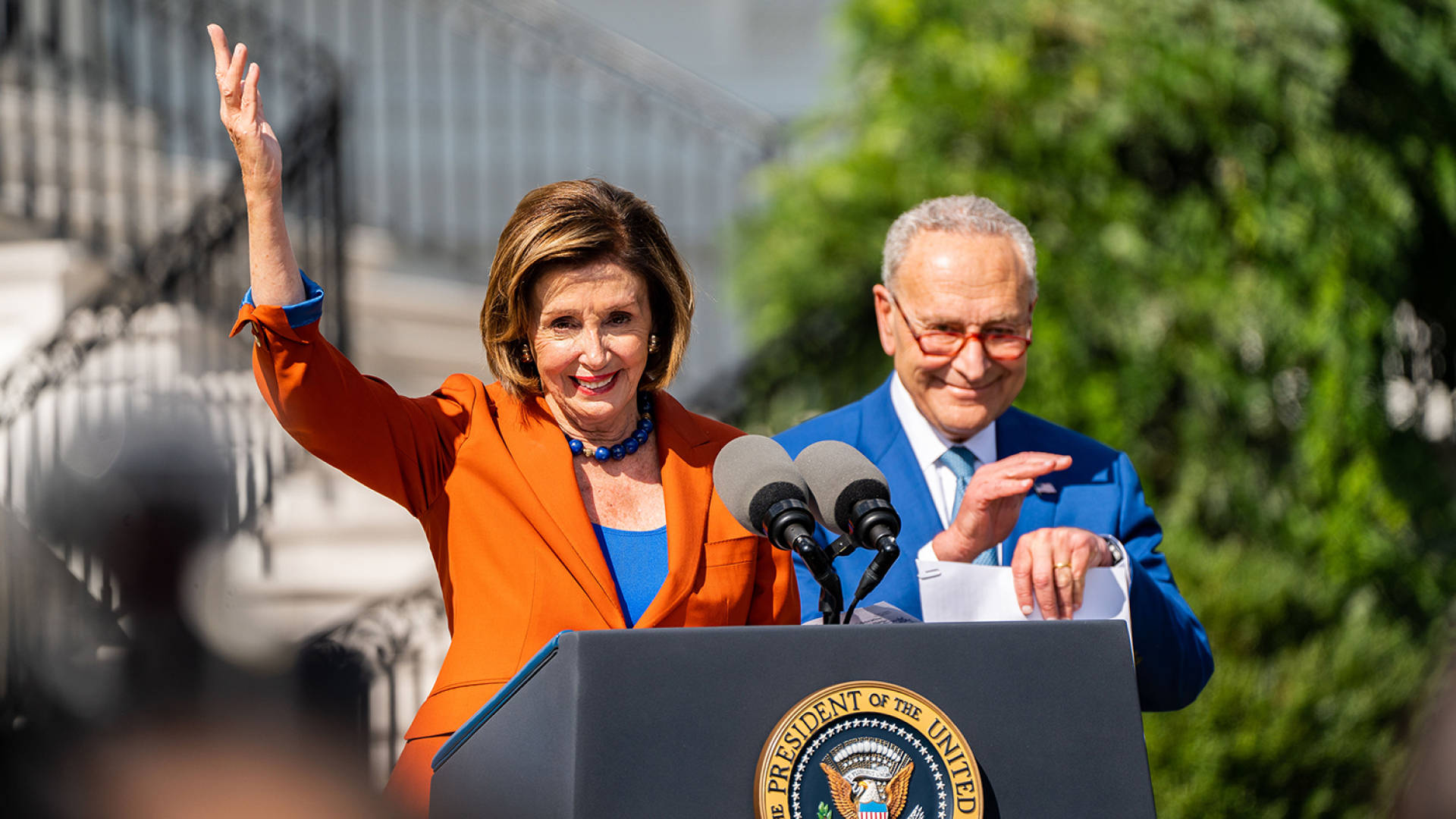 Nancy Pelosi Celebrating Background