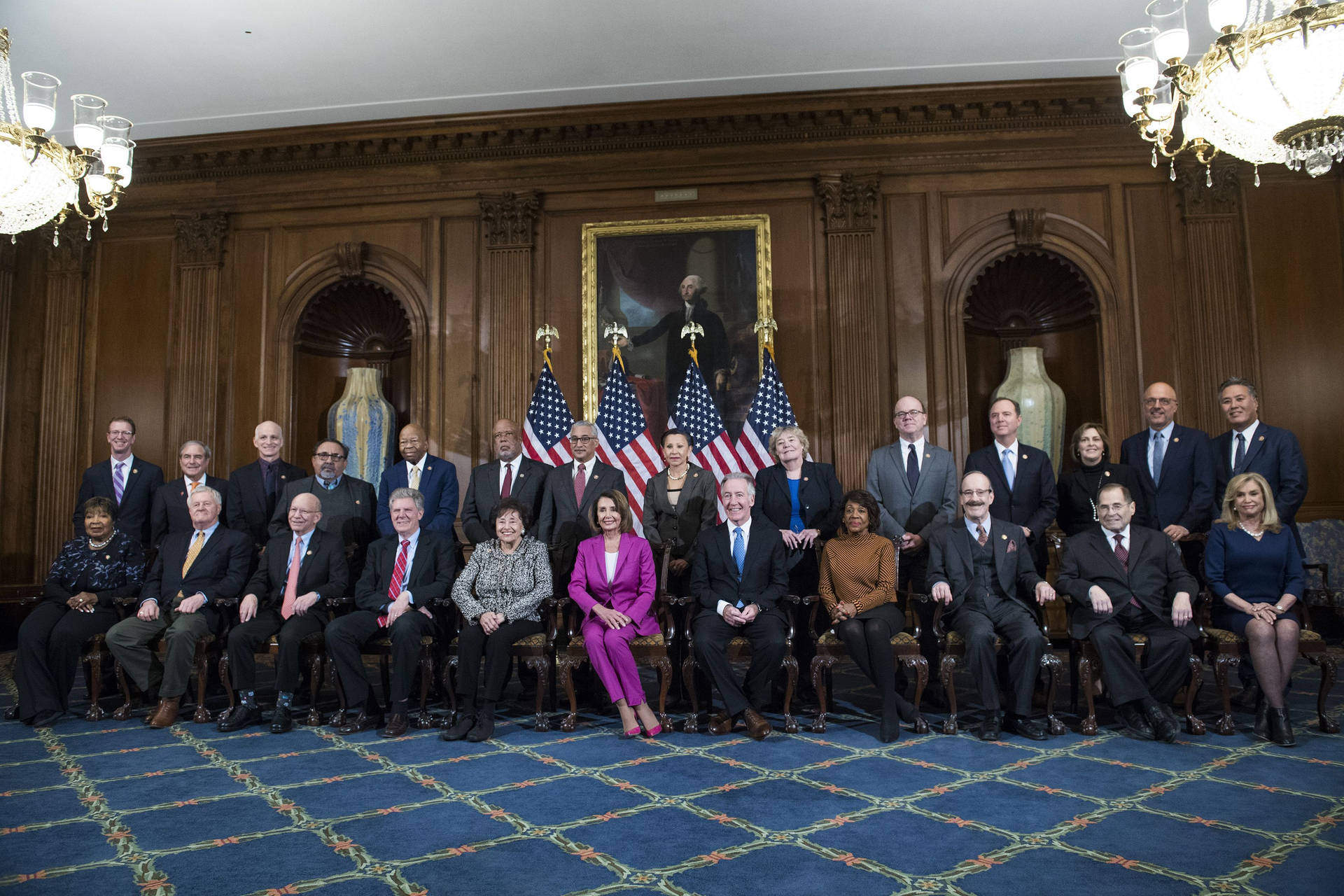 Nancy Pelosi Delivering A Speech