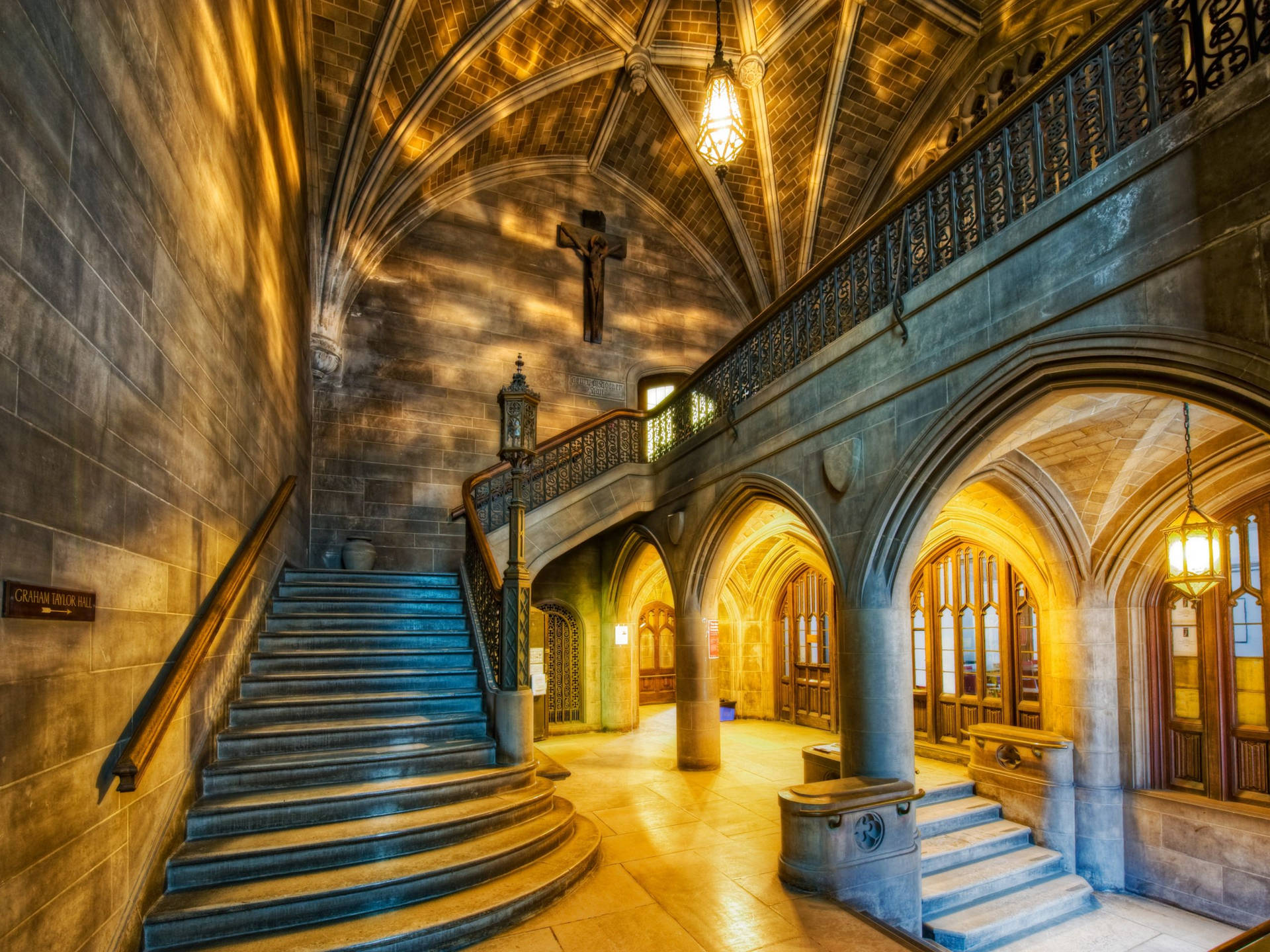 Naples Gothic Staircase Background