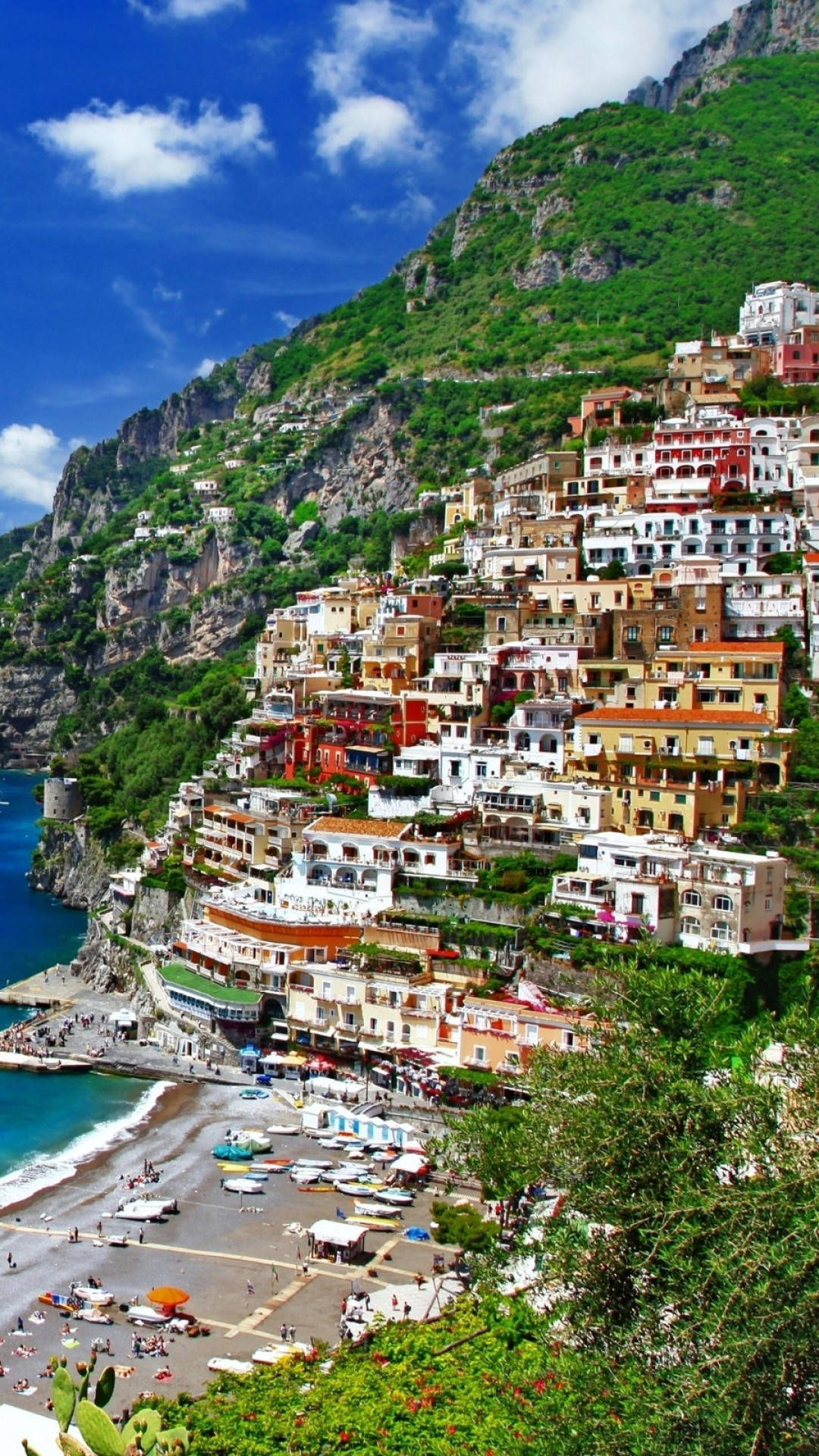 Naples Positano Amalfi Coast Background
