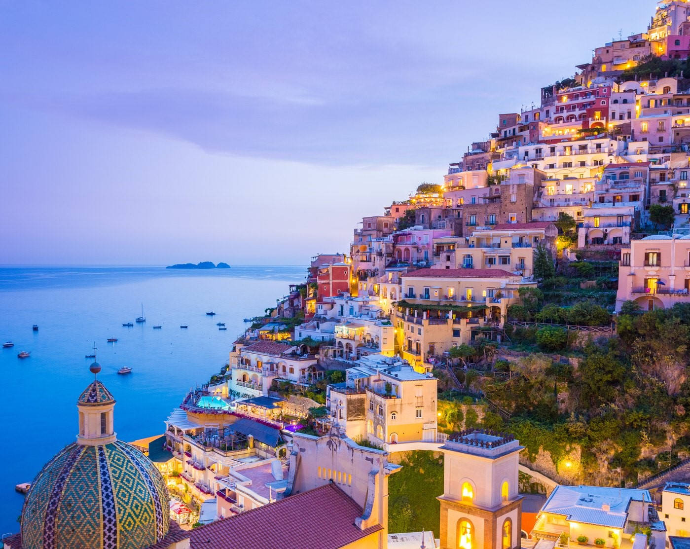 Naples Positano Amalfi Coast City Light