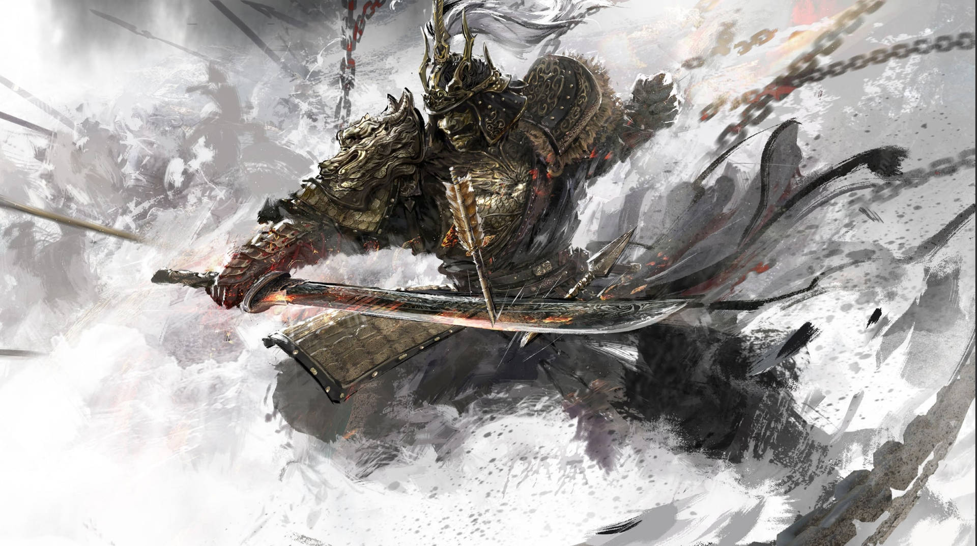 Naraka Bladepoint Samurai Warrior Background