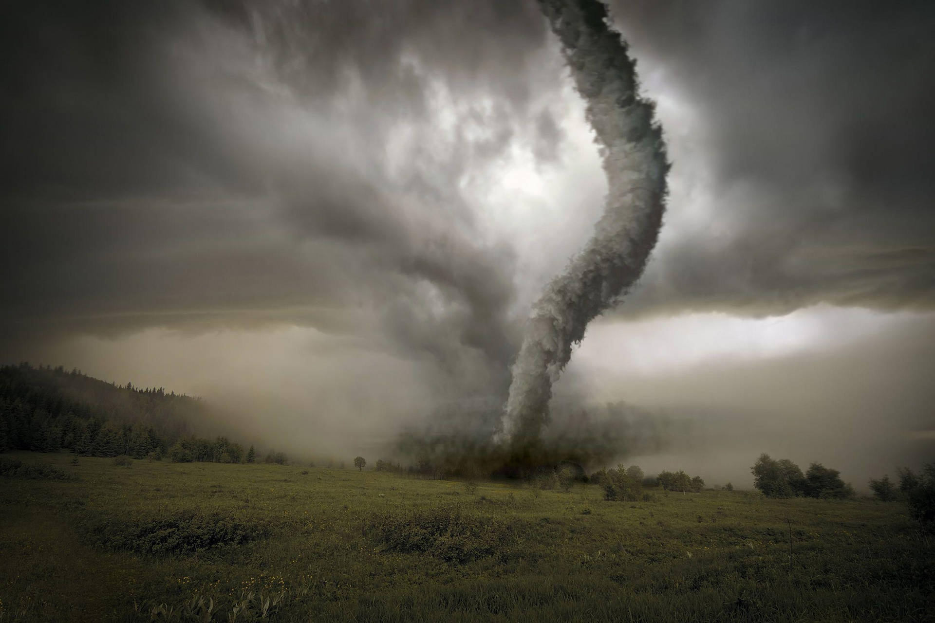 Narrow Disastrously Tornado Background