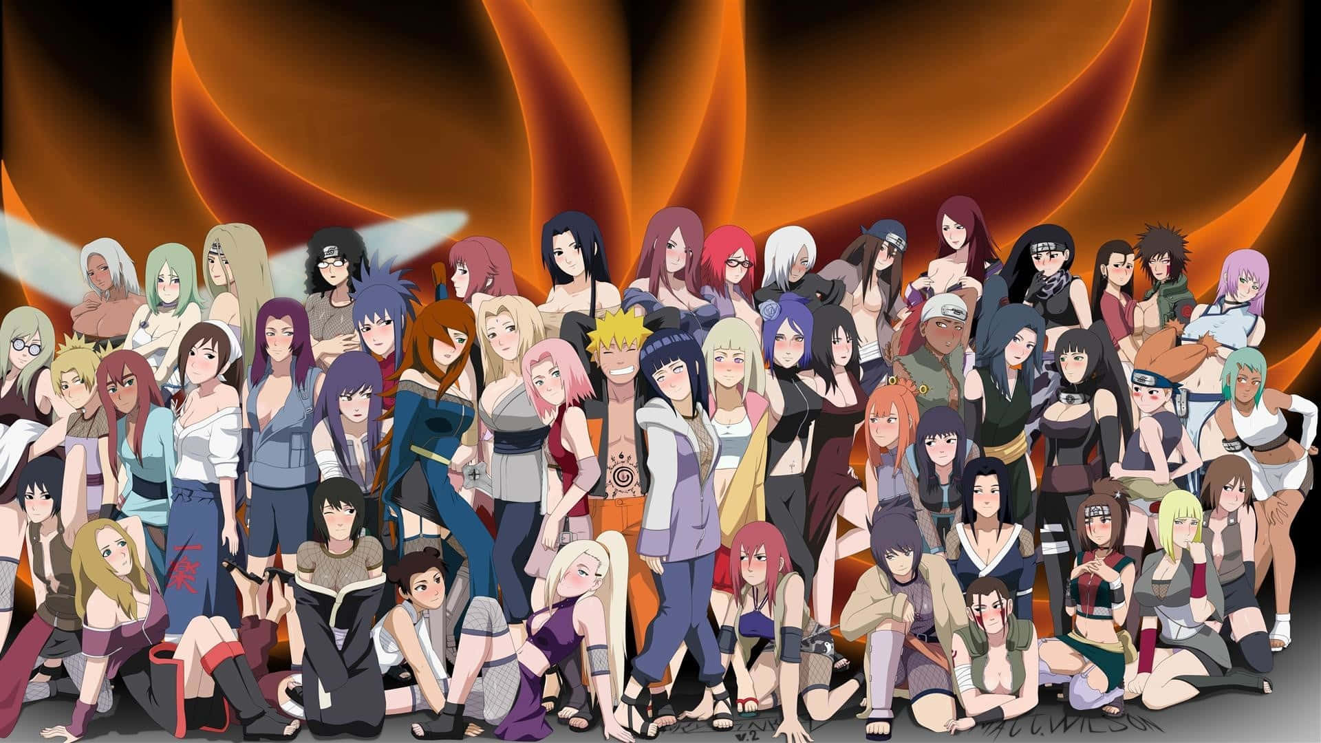 Naruto And Friends Unite Background