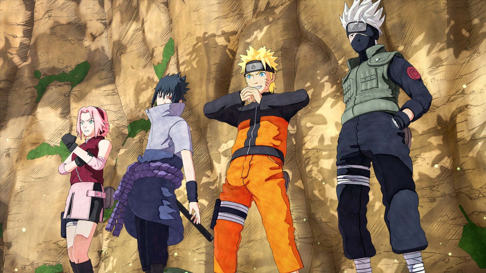 Naruto And Friends. Background