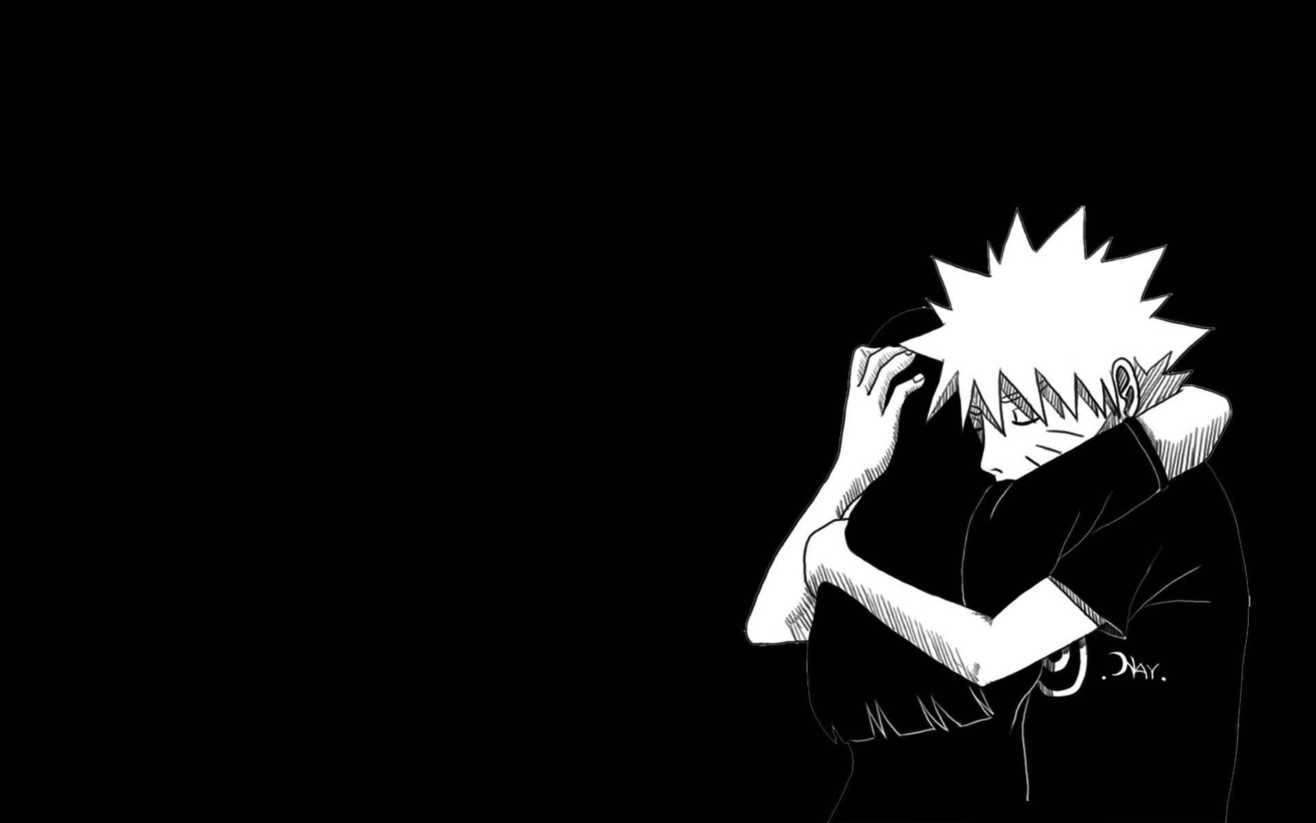 Naruto And Hinata Black And White Background