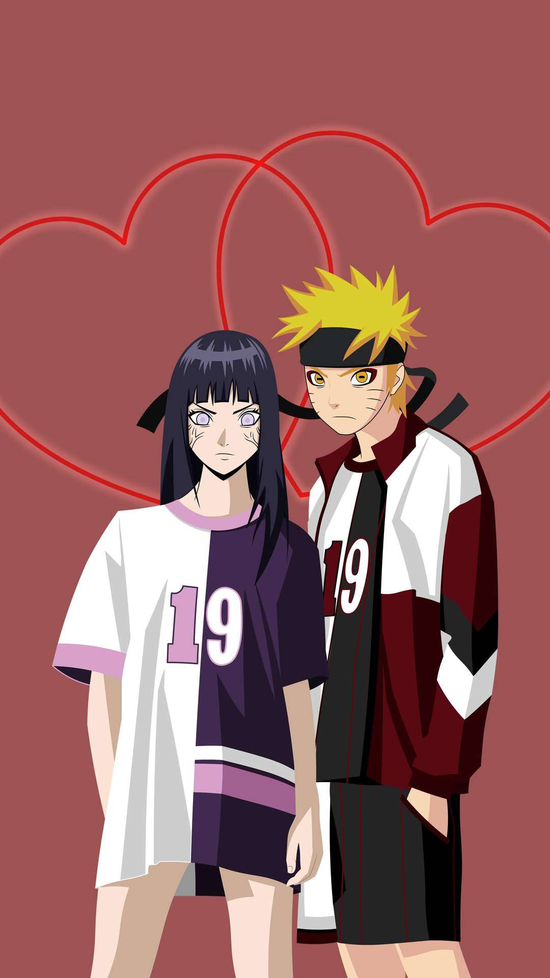 Naruto And Hinata Casual Wear Background