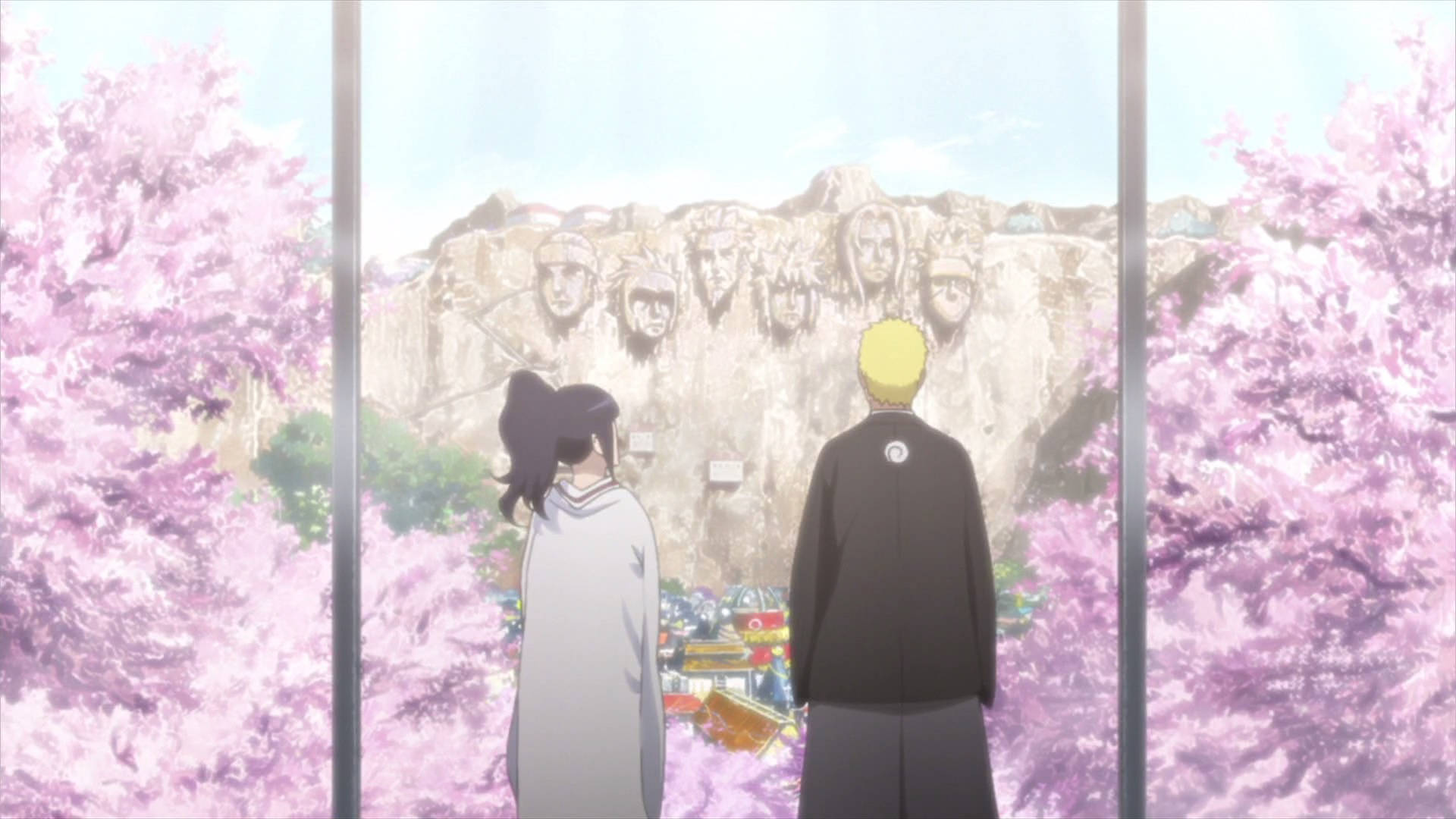 Naruto And Hinata Hokage Rock Background