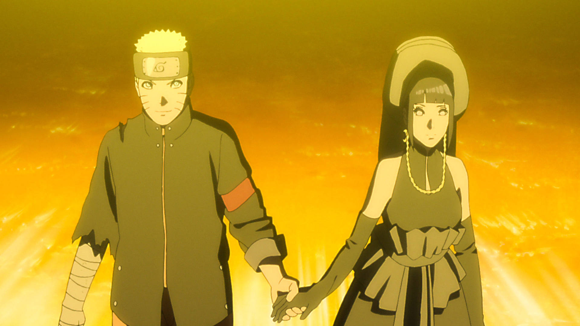 Naruto And Hinata Holding Hands Background
