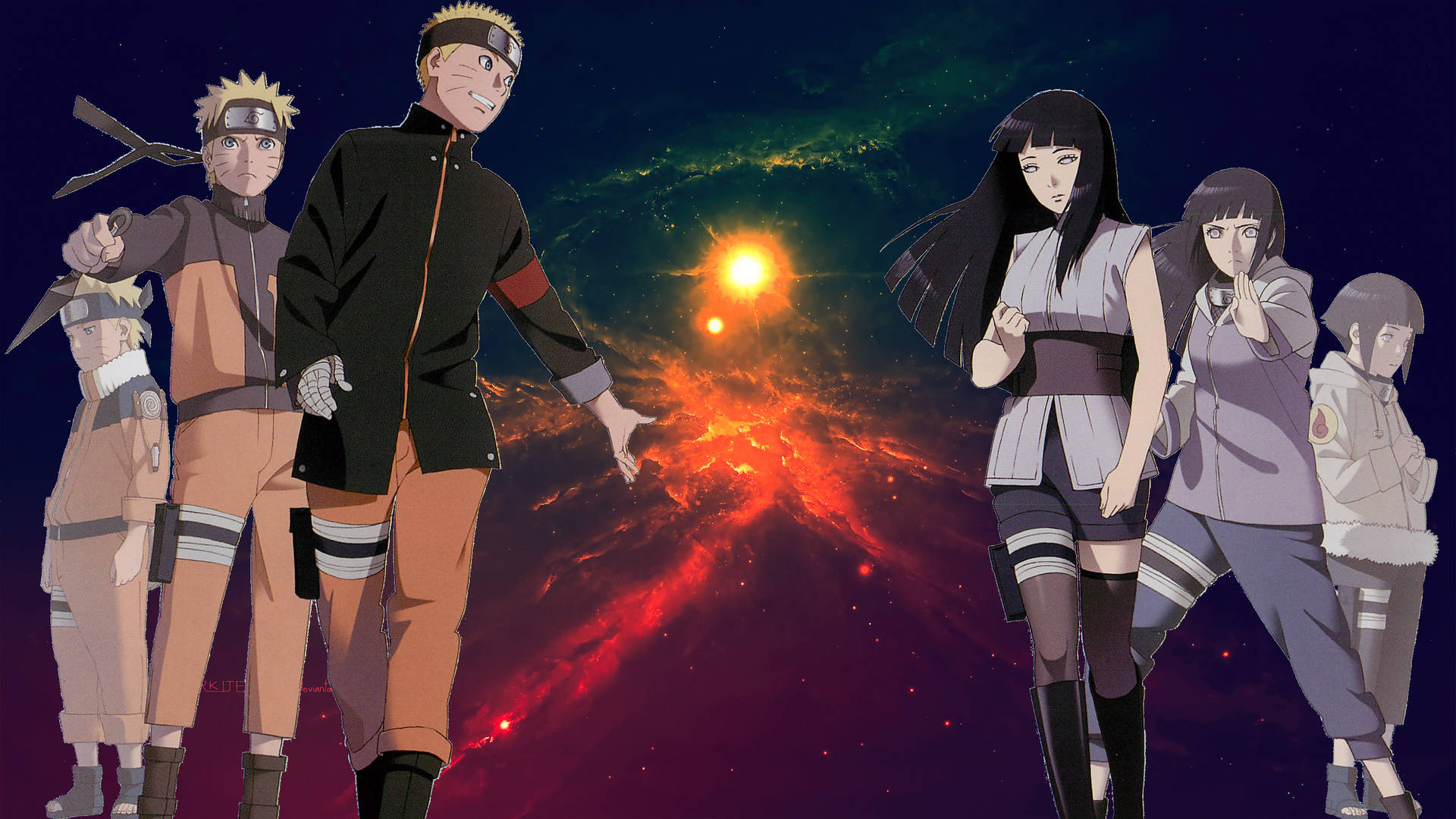 Naruto And Hinata Stages Background