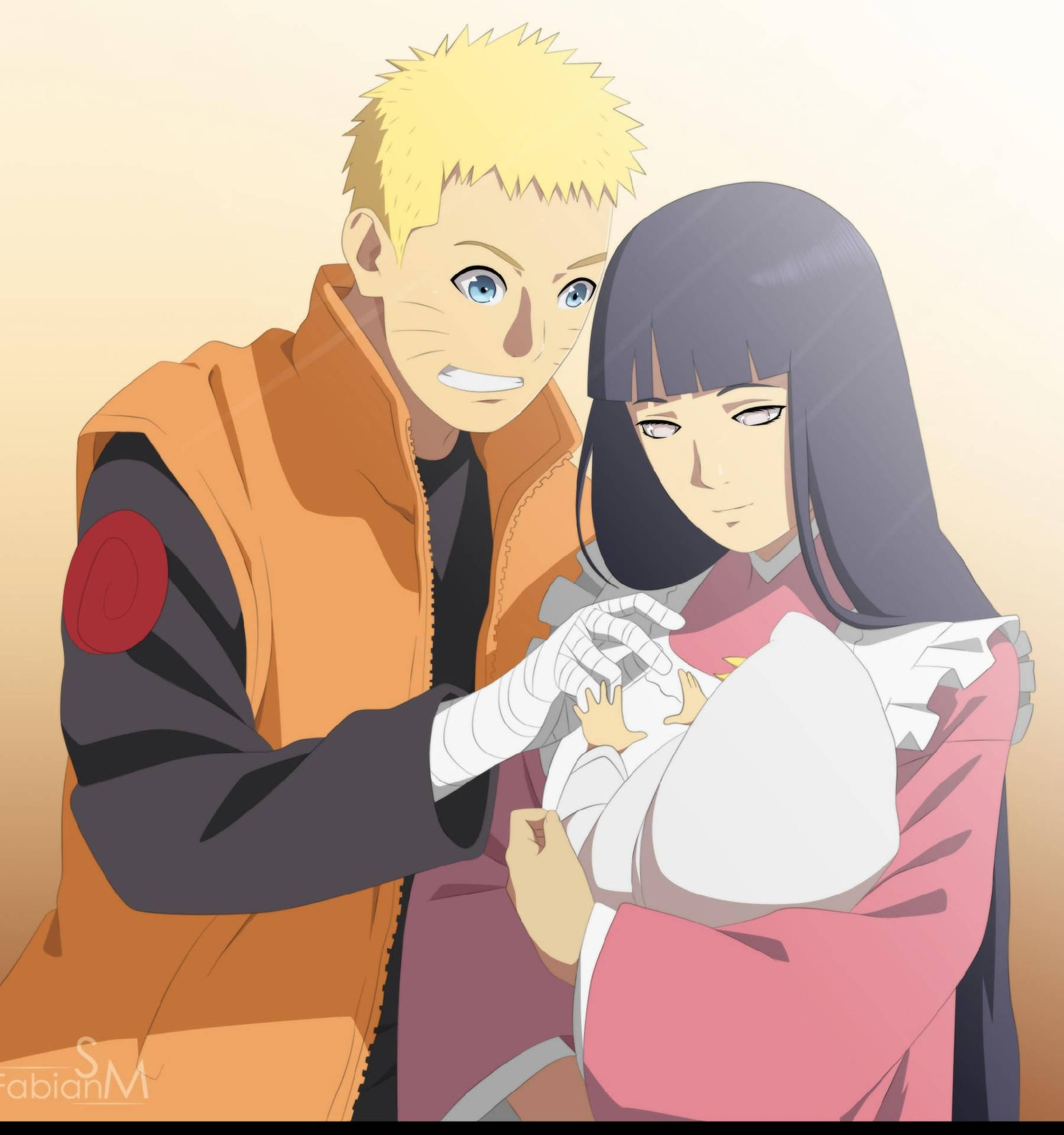 Naruto And Hinata With Baby Background