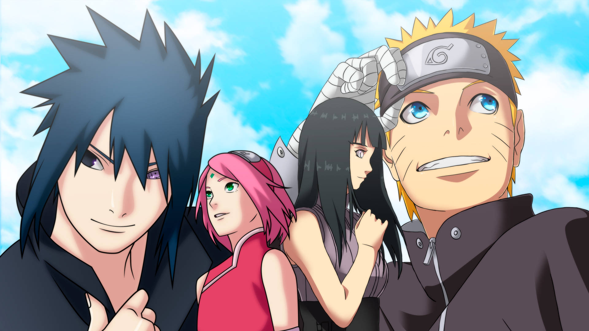 Naruto And Hinata With Sasusaku Background