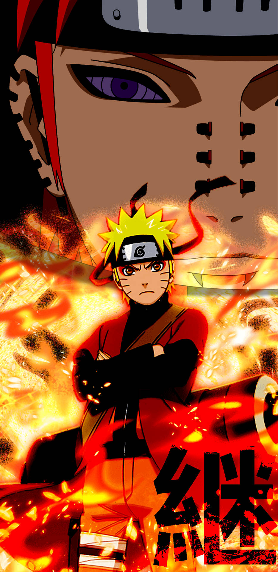 Naruto And Pain Poster Background